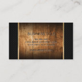 ハードウッド |金ゴールドトリム |ブラックメッシュ 名刺 (裏面)