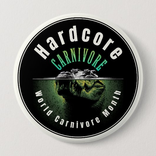 ハードコアのカーニヴォーレ世界カーニヴォーレ月ワニ 缶バッジ (正面)