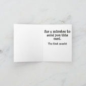 ハードコアゲーマーが折り畳んだグリーティングカードからのユーモア カード (内部)