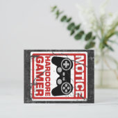 ハードコアゲーマー通知看板 ポストカード (スタンド正面)