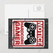 ハードコアゲーマー通知看板 ポストカード (正面/裏面)