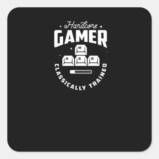 ハードコアゲーマー スクエアシール (正面)