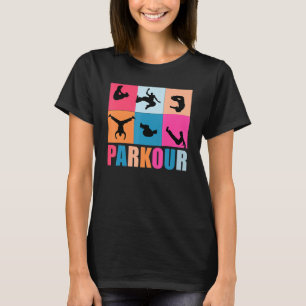 ハードコアパルクールアポップ・アートのートシルフートチームトレーサーSh Tシャツ
