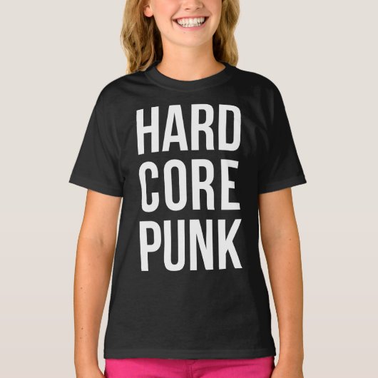 ハードコアパンク大胆なタイポグラフィ Tシャツ (正面)