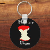 ハードコアビーガンアップルデザイン キーホルダー (正面)