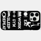 ハードコアフィットネス電話ブラックカバー筋手 Case-Mate iPhoneケース (裏面 (横))