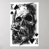 ハードコア遊キングのカード白黒ポスター» ポスター (正面)