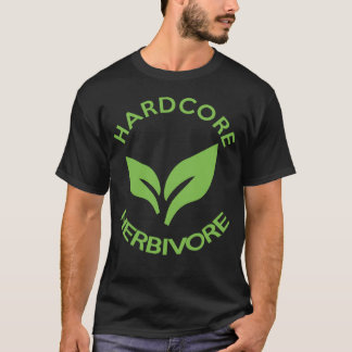 ハードコアHerbivoreビーガンforベジタリアン Tシャツ