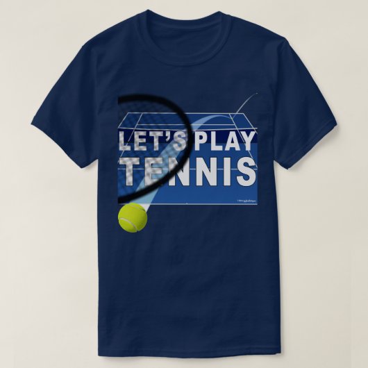 ハードコートでテニスをしよう Tシャツ (デザイン正面)