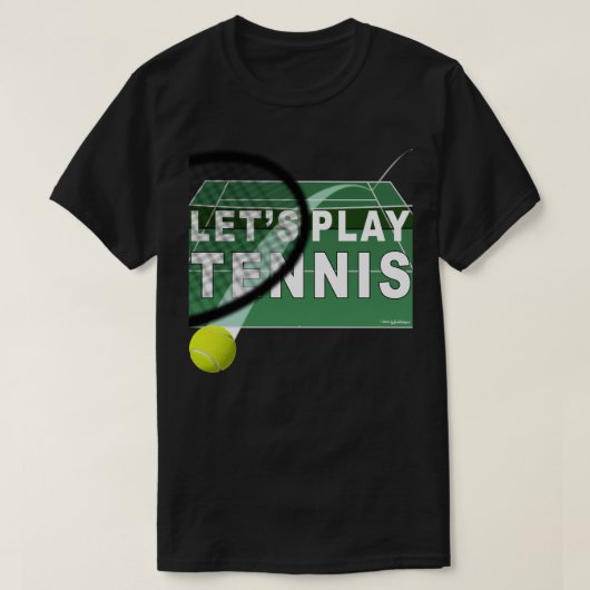 ハードコートでテニスをしよう Tシャツ (デザイン正面)