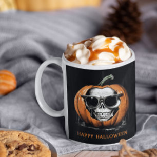 ハードジャックO'ランタングリニングスカルハロウィーン コーヒーマグカップ