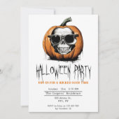 ハードジャックO'ランタングリニングスカルハロウィーン 招待状 (正面)