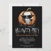 ハードジャックO'ランタングリニングスカルハロウィーン 招待状 (正面)