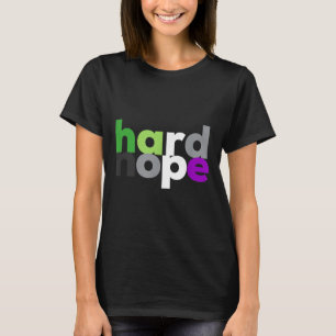 ハードノープ アロエース プライド LGBTQ、LGBT アロエース アロマンティック Tシャツ