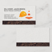 ハードハットと建築コーン 名刺 (正面/裏面)