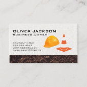 ハードハットと建築コーン 名刺 (正面)