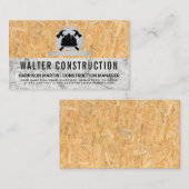 ハードハットハンマー |大理石 |プレス木材 名刺 (正面/裏面)