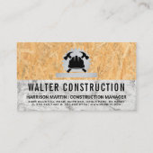 ハードハットハンマー |大理石 |プレス木材 名刺 (正面)