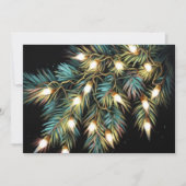 ハードパステル描画のクリスマスホリデー ストリング ライト シーズンカード (正面)