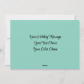 ハードパステル描画のクリスマスホリデー ストリング ライト シーズンカード (裏面)