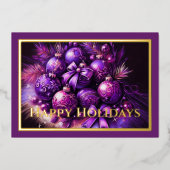 ハードパステル描画のクリスマス モチーフ ホリデー パープル (正面)