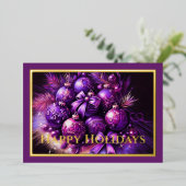 ハードパステル描画のクリスマス モチーフ ホリデー パープル (立ち正面)