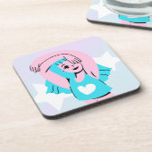 ハードプラスチックコースターのトランスアート コースター (左側)