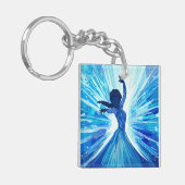 ハードプラスチックコースター キーホルダー (正面左)