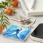 ハードプラスチックコースター キーホルダー (正面右)