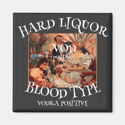 ハードリカー ブラッドタイプ VOD ポジティブ ウォッカ マグネット (正面)