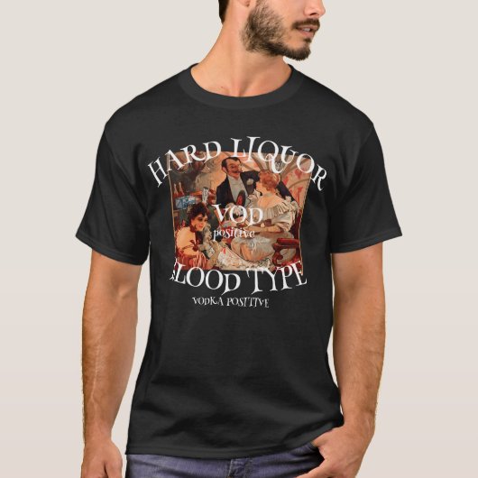 ハードリカー・血液型VOD陽性 ウォッカ 2041 Tシャツ (正面)