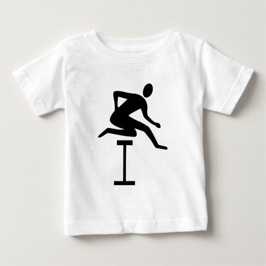 ハードリング – 黒 ベビーTシャツ (正面)
