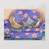 ハードルと本が混ざり合う! ポストカード (正面)