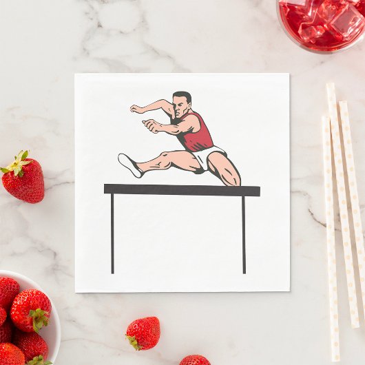 ハードルを跳び上げる人 スタンダードランチョンナプキン