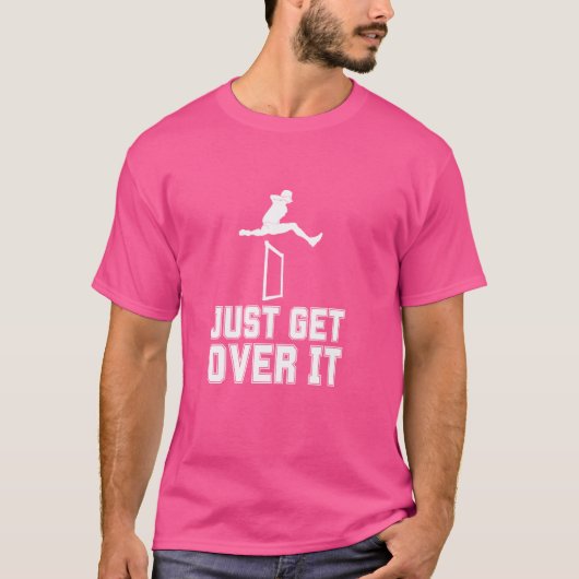 ハードル学校はハードルを乗り越えおもしろいる Tシャツ (正面)
