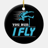 ハードル走私はハードラーのトラックフィールドを飛行 セラミックオーナメント (裏面)