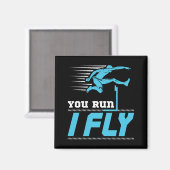 ハードル走私はハードラーのトラックフィールドを飛行 マグネット (正面/裏面)