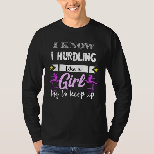 ハードル陸上ハードル走ハードル競技者 Tシャツ (正面)