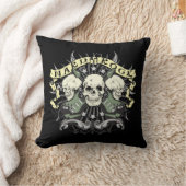 ハードロックのスカルの装飾用クッションの音楽愛好者 クッション (ブランケット)