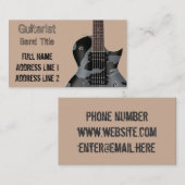 ハードロックまたは金属のミュージシャン 名刺 (正面/裏面)