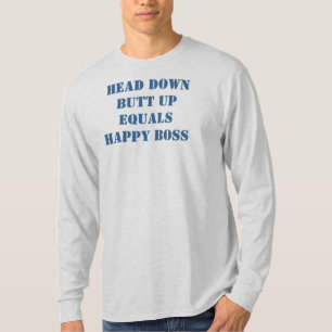 ハードワークのスローガンの長い袖のTシャツ Tシャツ