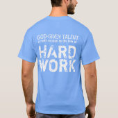 ハードワークのバスケットボールT Tシャツ (裏面)