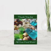 ハードワークのNotecardsのすべてのあなたのビーチをありがとう サンキューカード (正面)