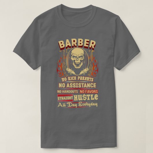ハードワーク理容師 Tシャツ (デザイン正面)