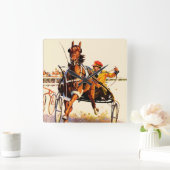 ハーネスレース スクエア壁時計 (ホーム)