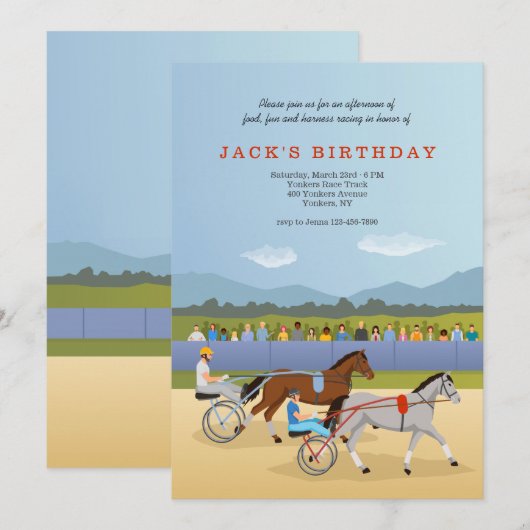 ハーネスレース 招待状 (正面/裏面)