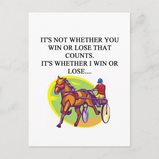 ハーネス掛けジョークデザイン ポストカード (正面)