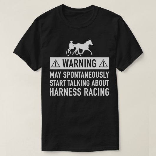 ハーネス競走用ギフトアイディア Tシャツ (デザイン正面)