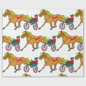 ハーネス競走馬及びドライバー ラッピングペーパー (フラット)