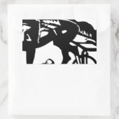 ハーネス競走馬 長方形シール (バッグ)